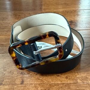 Levi's Black Belt with Tortoise Buckle